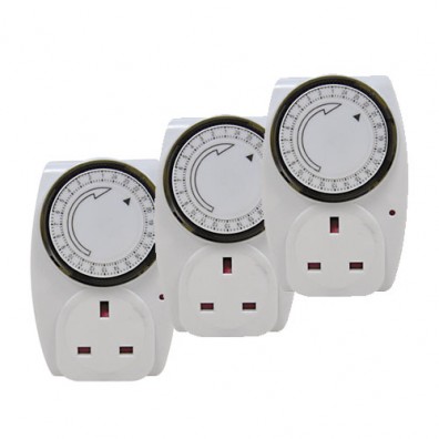 24 Hour Mechanical Timer - 3 Pack