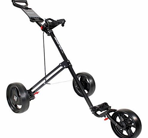 Masters Golf 1 Series Three Wheel Pull / Push Trolley - Black