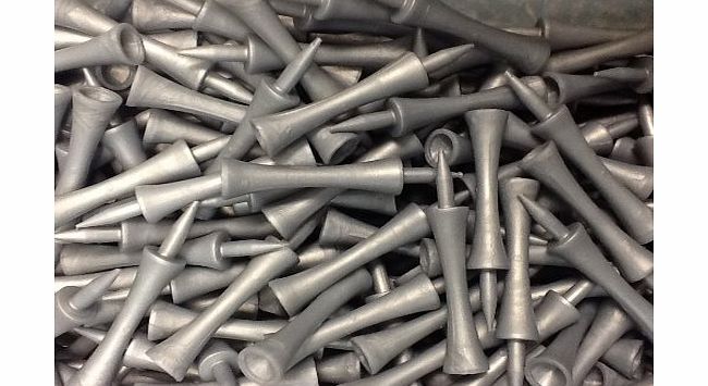 Great Value - 50 x Silver/Grey Castle Golf Tees