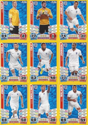 England World Cup 2014 England Base Card Team Set (27 Cards)