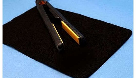 Black Heat Resistant Flat Mat For GHD Hair Straightener