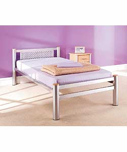 Metal Single Bed with Deluxe Mattress