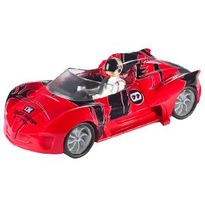 Mattel Hotwheels Speed Racer Red and Black Car and Taejo Togokahn Figure
