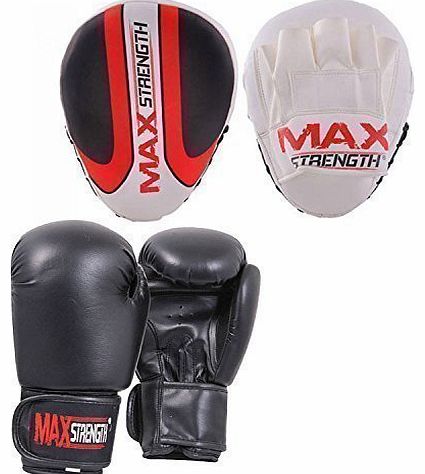 Max Strength Curved Foucs Pad With Boxing Gloves 14oz