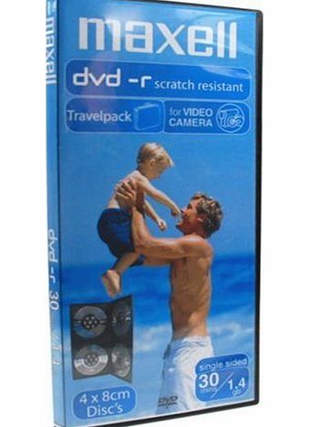 Maxell 8cm DVD-R Camcorder 4 PackTravel Library Case 30 Mins