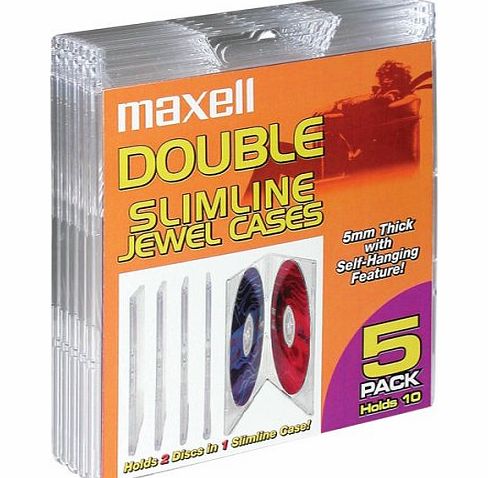 CD-391 Double Slimline Jewel Cases (5 pack)