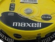 Maxell CD-RW 1-4X SPINDLE 25PK, MAXELL