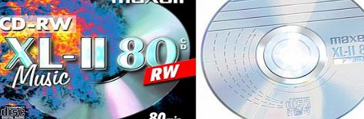 CD-RW MUSIC CD - REWRITABLE ( XL-11 80 CD RW Music) - 80 minute Blank Music CD includes Plastic Jewel CD case (Compact Disc Digital Audio ReWritable) - Compatible with TEAC LP-R400 & LPR500