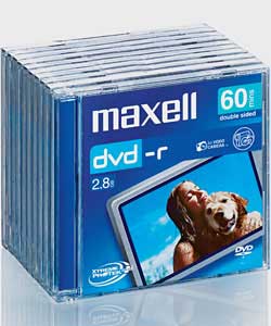 DVD-R CAM 60 Minute x 10 Pack Jewel Case