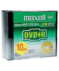 DVD R Pack of 10 in Jewel Cases