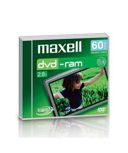 Maxell DVD RAM CAM 60 Minute 3 Disc Pack Jewel Case