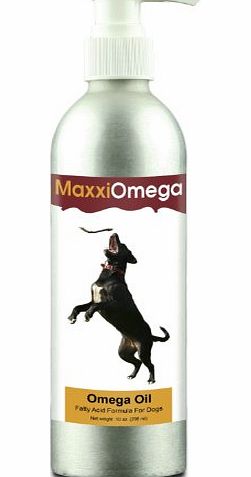 Maxxi Dog Omega Oil For Dogs - MaxxiOmega Fatty Acid Formula For Dogs - Omega 3 6 9 Supplement - Liquid Fish Oil - Essential Fatty Acids - DHA amp; EPA - Contains Biotin - Natural Antioxidants - Vitamins - Can