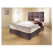 Superking Divan, Steel Faux Suede With