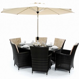ES Melbourne Patio Oval Dining Table Set