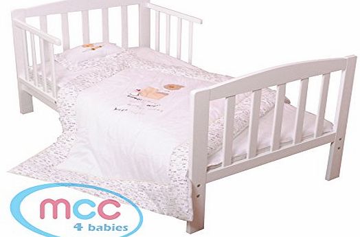 MCC Wooden Junior Toddler Baby Bed with 4`` Luxury Foam Mattress