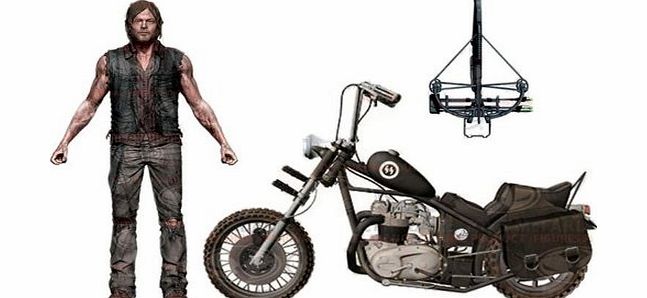 McFarlane The Walking Dead TV Series / Daryl Dixon Action Figure 5 inches with chopper bike deluxe box set