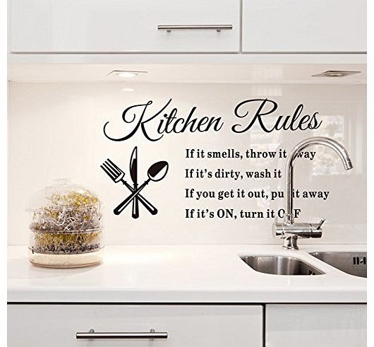 Mcitymall kitchen rules Home Wall Stickers
