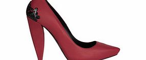 McQ by Alexander McQueen Lex lipstick red leather baroque heels