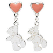 Me To You Pink Heart and Tatty Teddy Earrings
