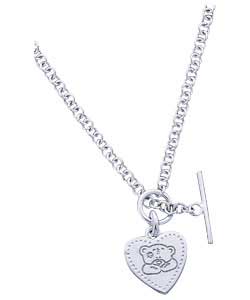 me to you Sterling Silver T-Bar Heart Necklet