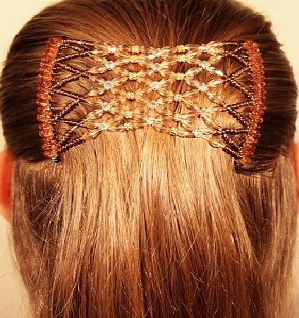 MeBella Beauty Ez Magic Clip double comb, Hair accessories 25 different hair styles (Brown diamonds)