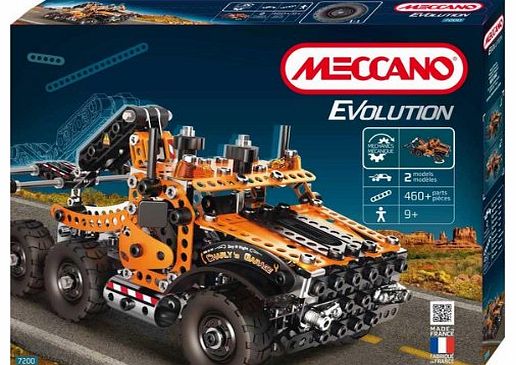 Meccano  Tow truck -This two truck has a folding tow bar and a directional wheels to go left and right! - Tow bar folds and unfolds with a crank- Directional front wheels operated by a crank and gears-