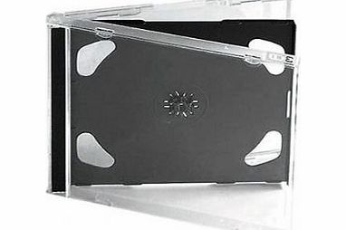 CD / DVD Double Jewel Cases 10.4mm for 2 Disc with Black Tray (Pack of 10)