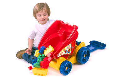 Bloks Fill and Dump Wagon - Primary Colours