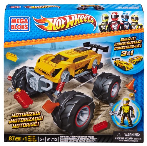 Mega Bloks Hotwheels Super Blitzen Monster Truck (Yellow)