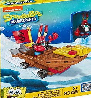 Mega Bloks Toy - SpongeBob Squarepants Mr. Krabs Racer Figure Building Kit
