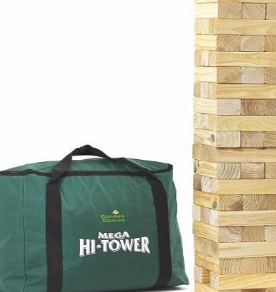 Garden Games Mega Hi-Tower in A Bag - Giant 0.9m - 1.5. Wooden Tower Block Game