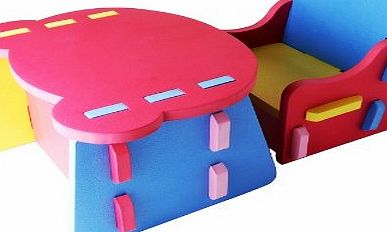Baby Ideas Colorful Furniture Sets Baby Play Mat Foam/Rubber EVA Childrens Table and Chairs in Kids Bedroom Living Room