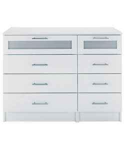 Melbourne 4 Wide 4 Narrow Drawer Chest - White
