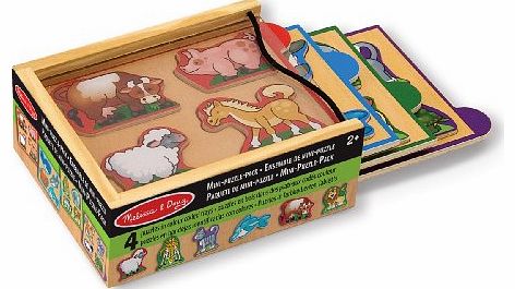 Melissa & Doug Animals Mini-Puzzle Pack