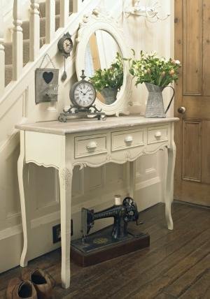 Melody Maison Country Ash Range - 3 Drawer Console Table