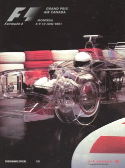 Memorabilia 2001 Canadian GP Race Programme