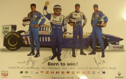 Memorabilia ``Born To Win`` Signed Renault Poster