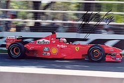 Memorabilia Eddie Irvine Signed 1999 Ferrari Photo