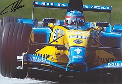 Memorabilia Fernando Alonso Signed Car Photo