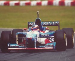 Jean Alesi Signed Benetton 1997 Photo