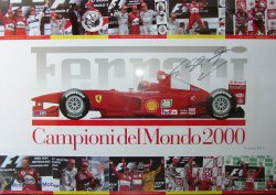 Memorabilia Michael Schumacher Ferrari World Champion 2000 Signed Poster