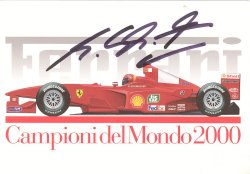 Memorabilia Michael Schumacher World Champion 2000 Signed Postcard