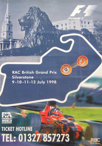 British GP With Grid Pass Sticker Poster