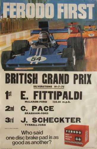 Ferodo British GP Result Poster