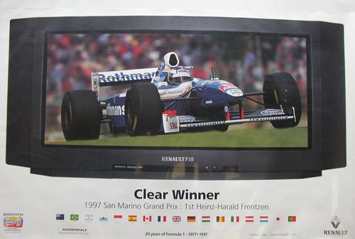 Renault Clear Winner Frentzen Poster