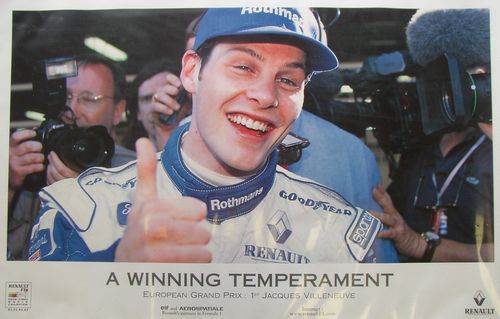 Renault Winning Temperament Villeneuve Poster