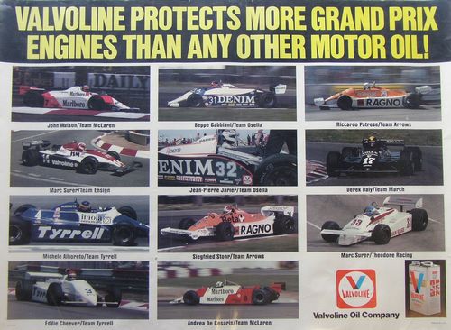 Memorabilia Posters Valvoline Protects 1981 (F1 Cars) Poster