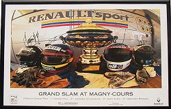 Memorabilia Renault ``Grand Slam`` Magny Cours 1996 Signed