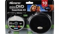 8cm 1.4GB Mini DVD Camcorder Essentials Kit - Storage Accessory Kit With 10 Mini 8cm DVD-R