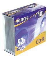 CD-R 52x 700MB Professional - In Slim Jewel Cases - 10 Pack